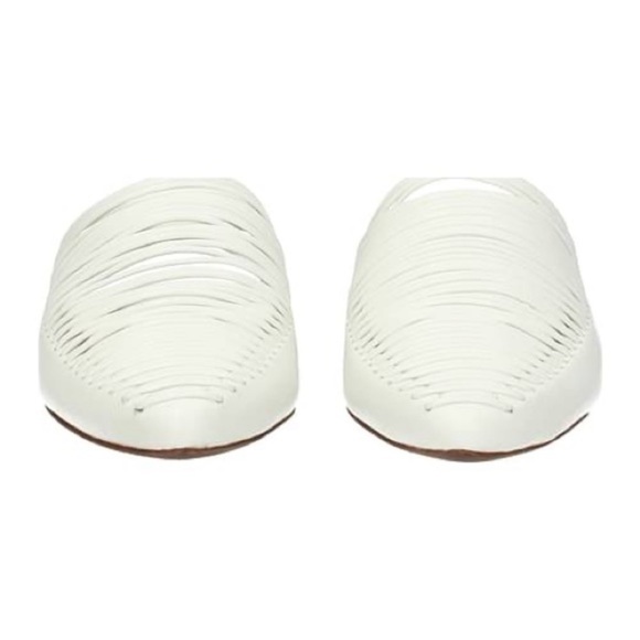 Tory Burch, Sienna Flat/Mules, White Leather, Sz 10.5, NWB - Picture 7 of 10